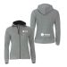 Classic Hoody Full Zip Ladies Grey Melange