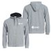 Classic Hoody Full Zip herre Grey Melange